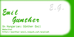 emil gunther business card